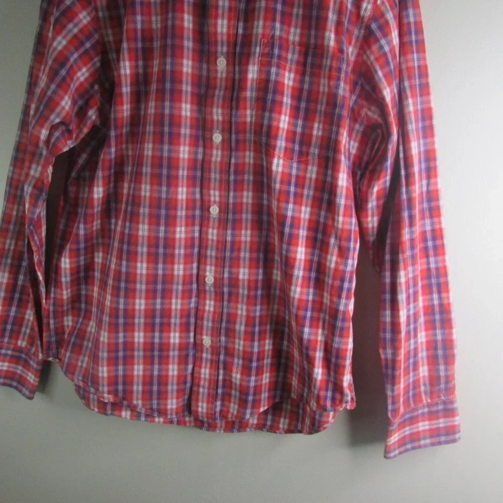 Banana Republic Mens Button Down M Plaid Shirt